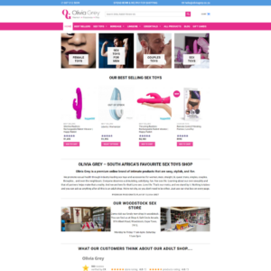 web design for olivia grey products
